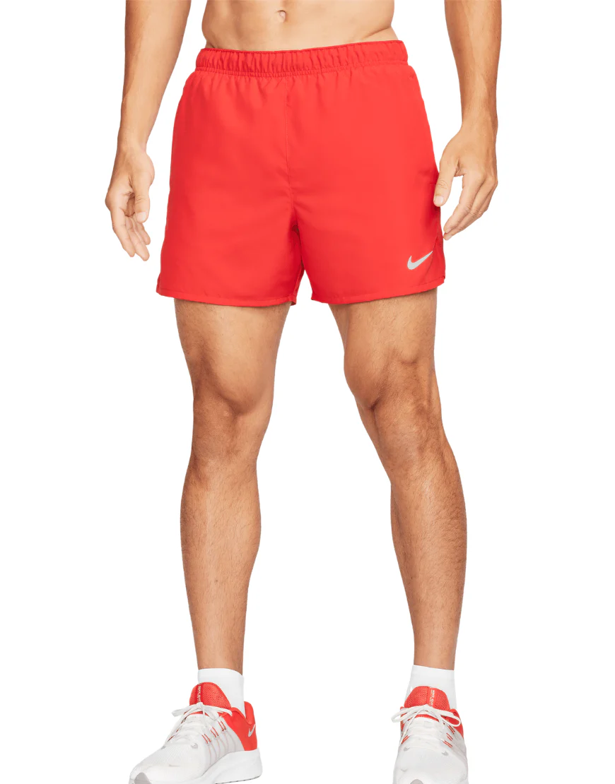 Men's Dri-FIT Challenger 5" Brief-Lined Versatile Shorts :University Red | Reflective Silver