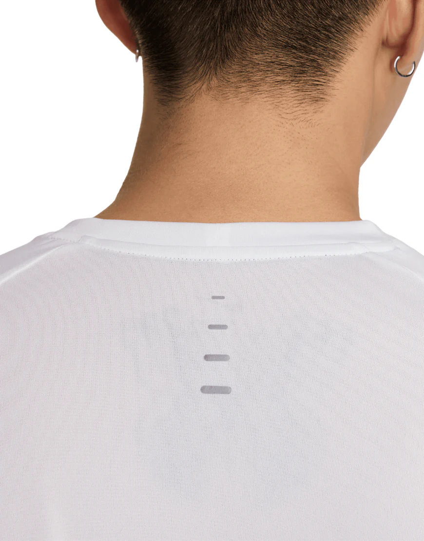Men's Dri-FIT ADV Short-Sleeve Stride Running Top :White | Reflective Silver - Image 3