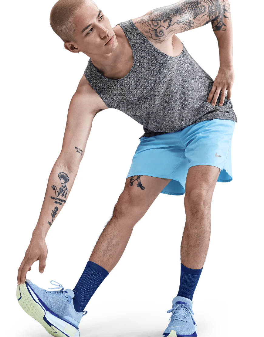 Men's Dri-FIT ADV Running Tank Top :Thunder Blue | Reflective Silver - Image 5
