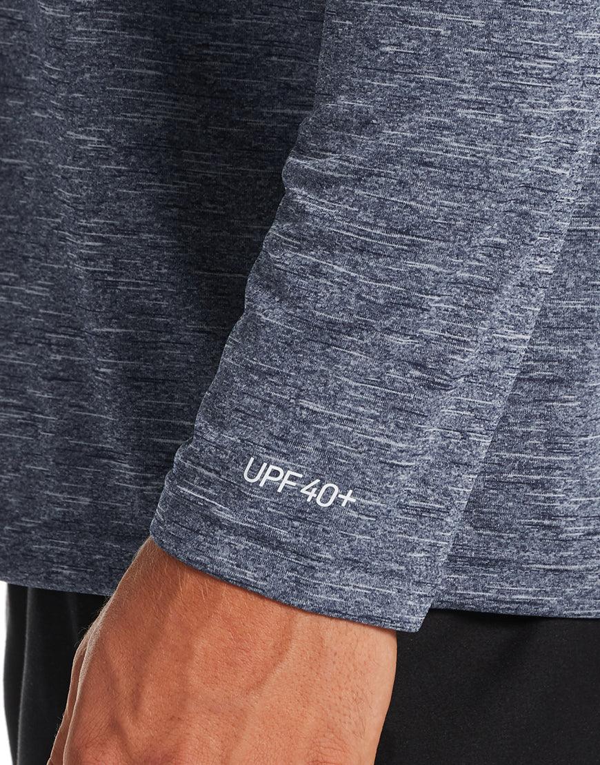 Men's Hydroguard Swim Shirt :Midnight Navy - Image 3