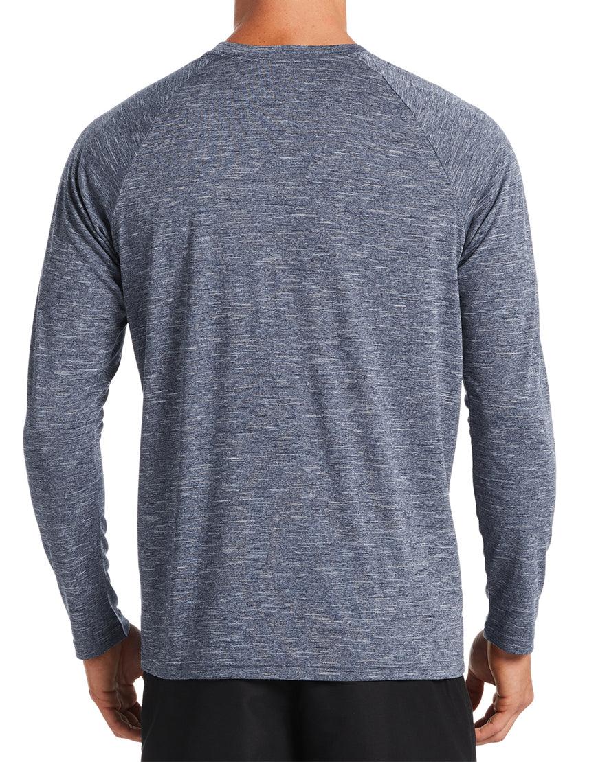 Men's Hydroguard Swim Shirt :Midnight Navy - Image 4