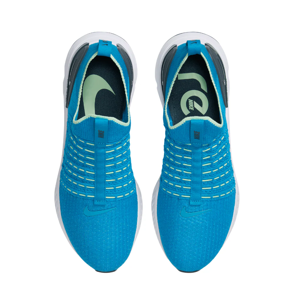 React Phantom Run Flyknit 2 Men's :Blue Orbit | Vapor Green - Image 3
