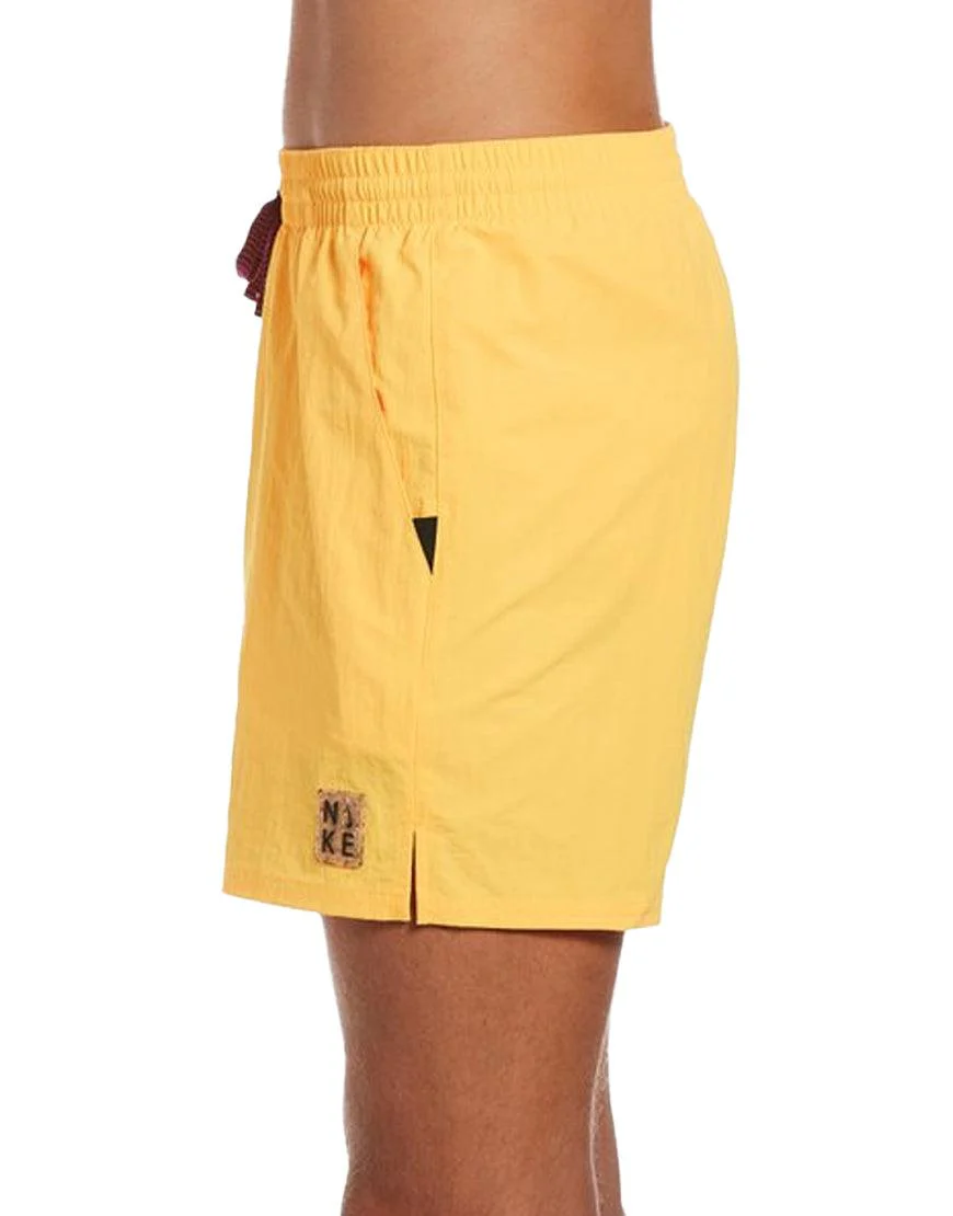 Men's Solid Icon 5in Swim Trunks :Racer Orange - Image 2