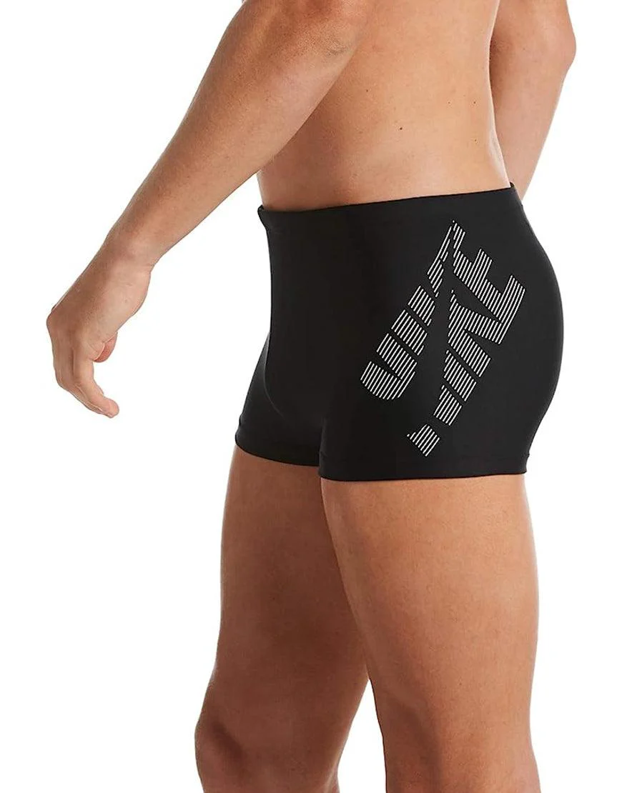 Men's Square Leg Swimsuit :Black - Image 2