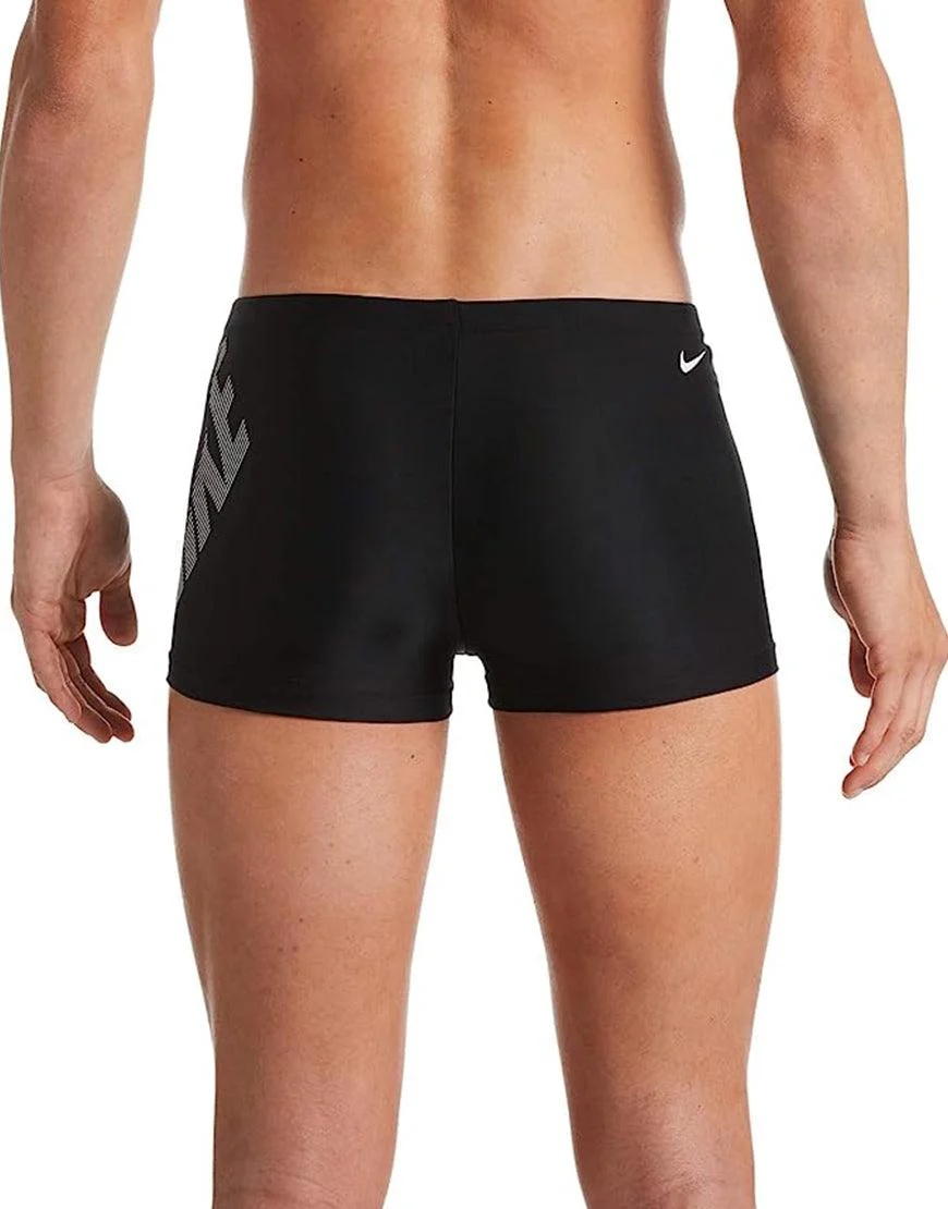 Men's Square Leg Swimsuit :Black - Image 3