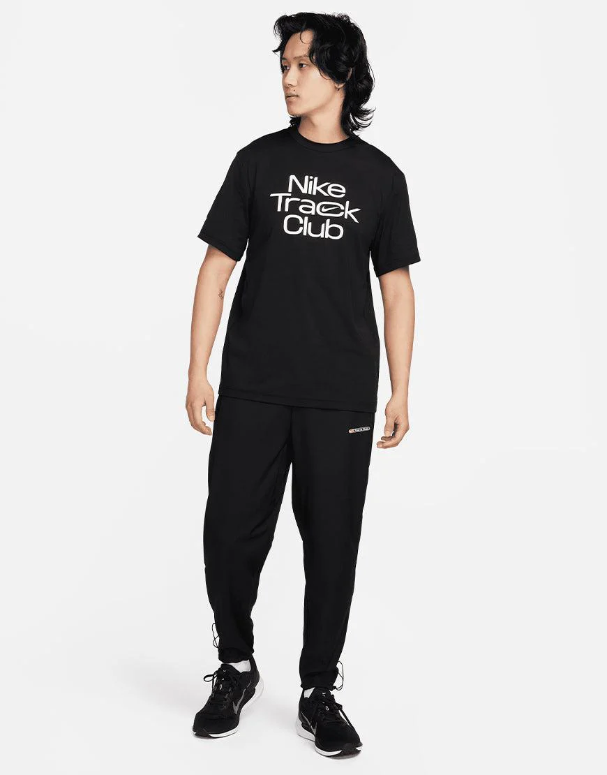 Men's Track Club DriFIT Running Top :Black - Image 3