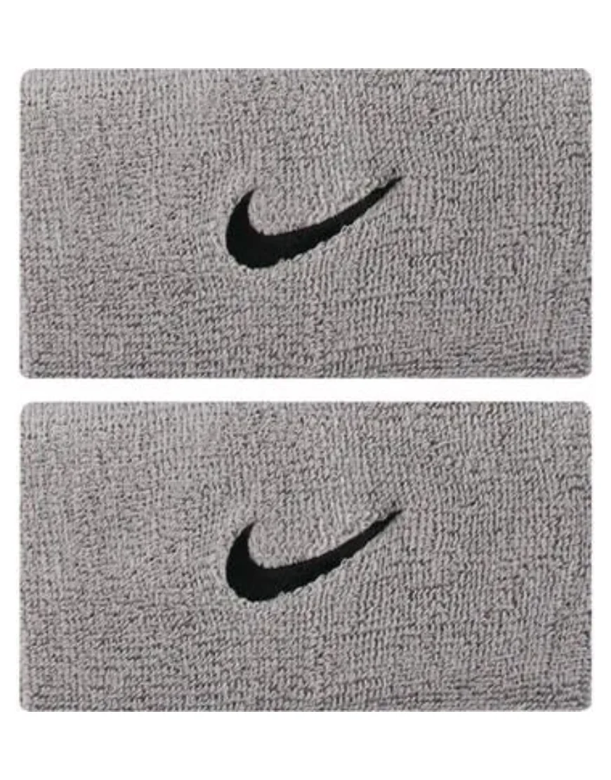 Swoosh Doublewide Wristbands 2 Pk :Grey