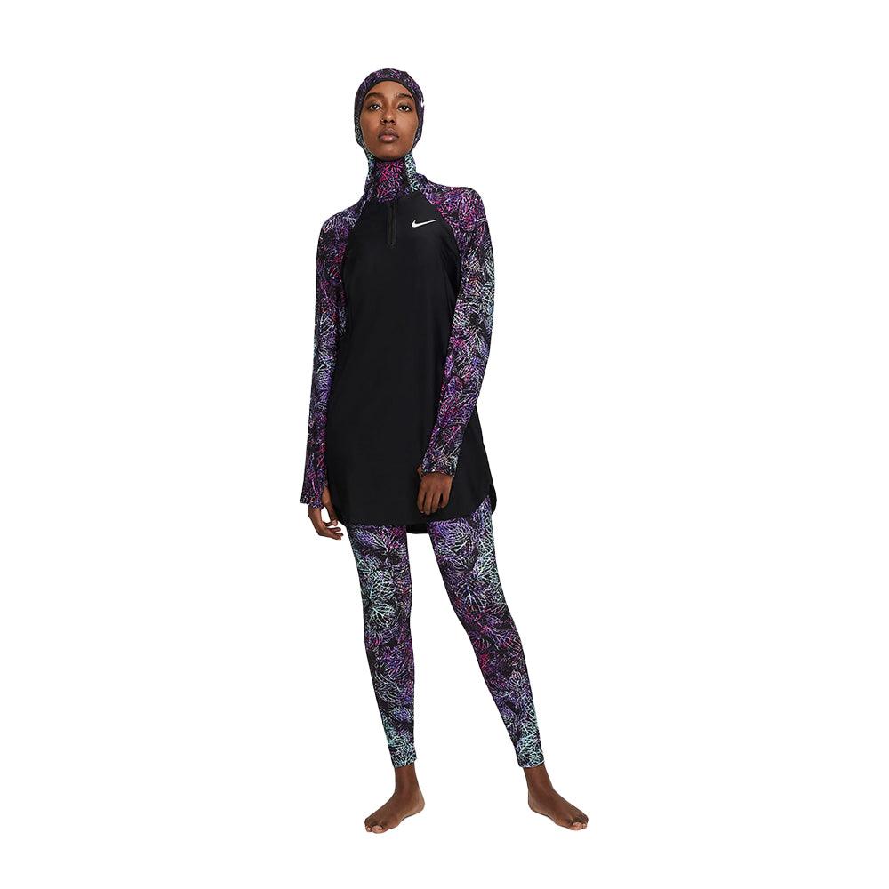 Nike Victory Printed Swim Hijab :Black - Image 2
