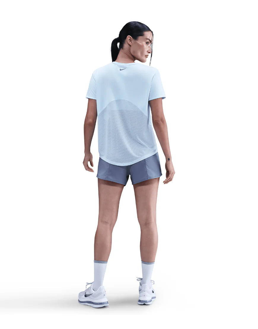 Women's Dri-FIT Mid-Rise Loose 3" Brief-Lined One Swoosh Running Shorts :World Indigo - Image 4