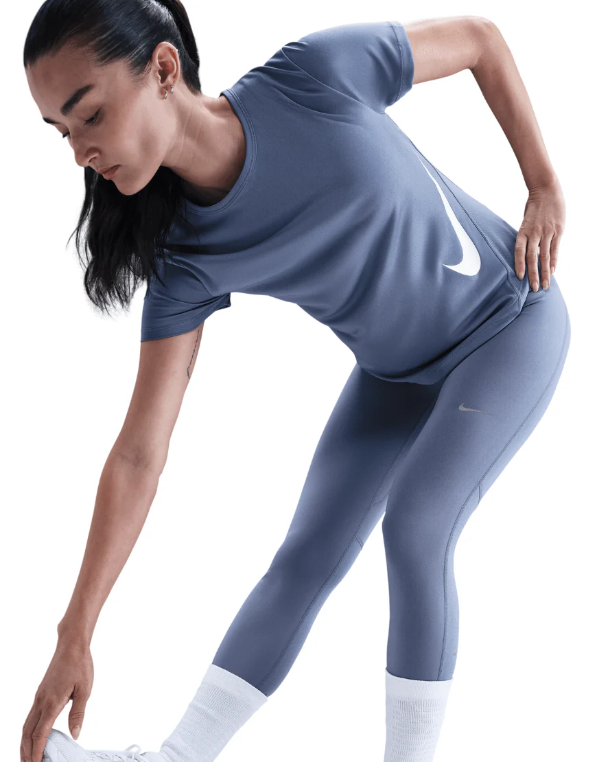 Women's Dri-FIT Tempo Swoosh Short-Sleeve Running Top :World Indigo | White - Image 2
