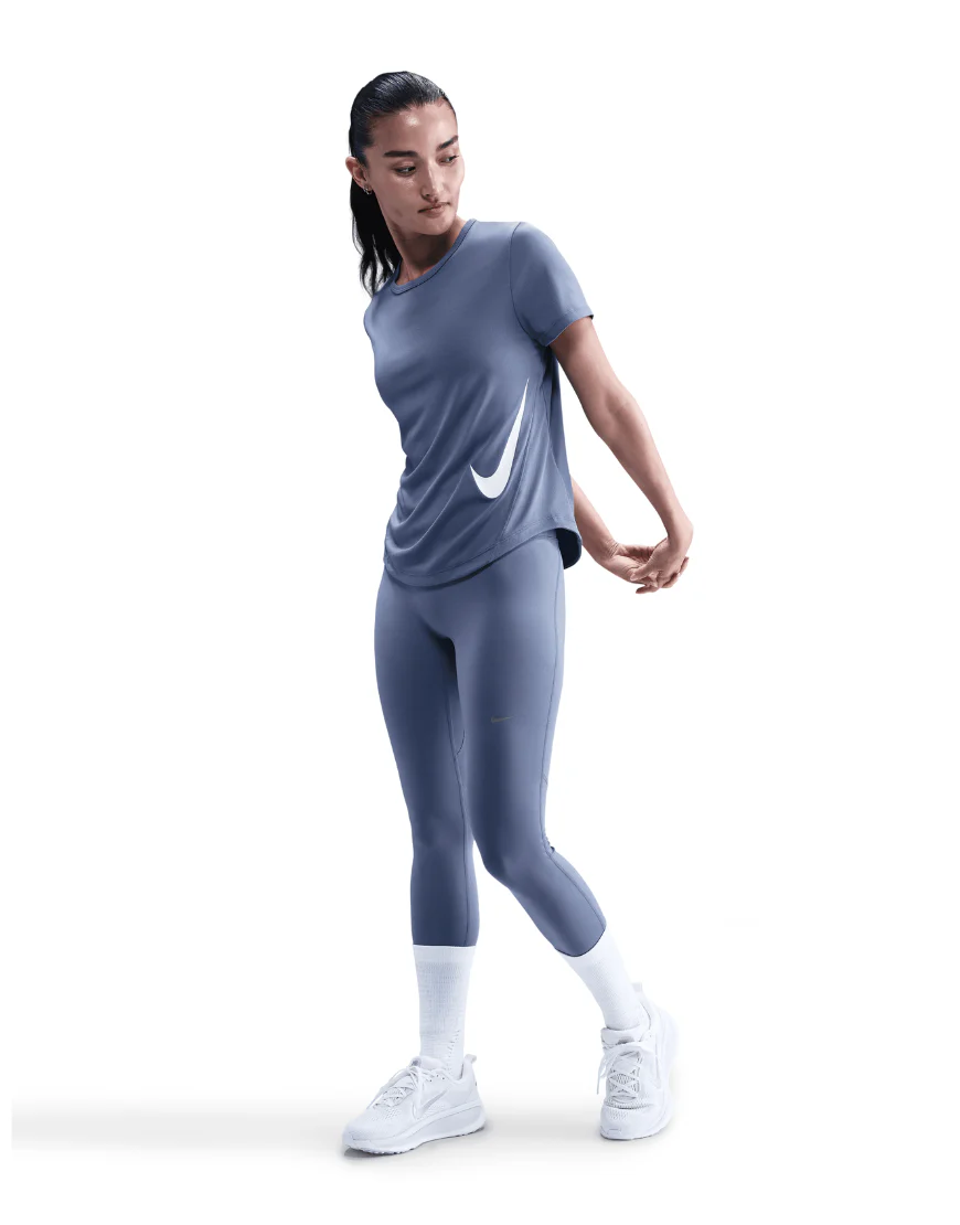 Women's Dri-FIT Tempo Swoosh Short-Sleeve Running Top :World Indigo | White - Image 4