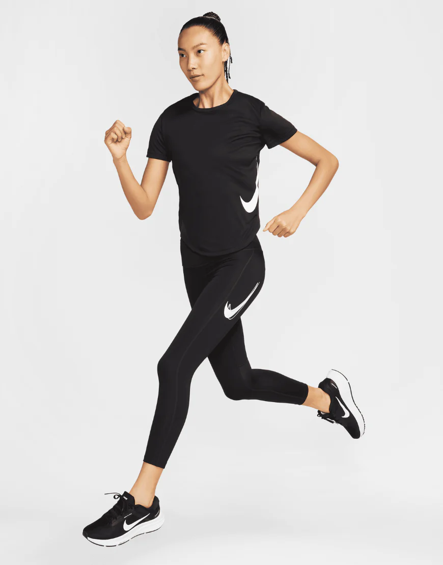 Women's Dri-FIT Tempo Swoosh Run Short-Sleeve Running Top :Black - Image 5