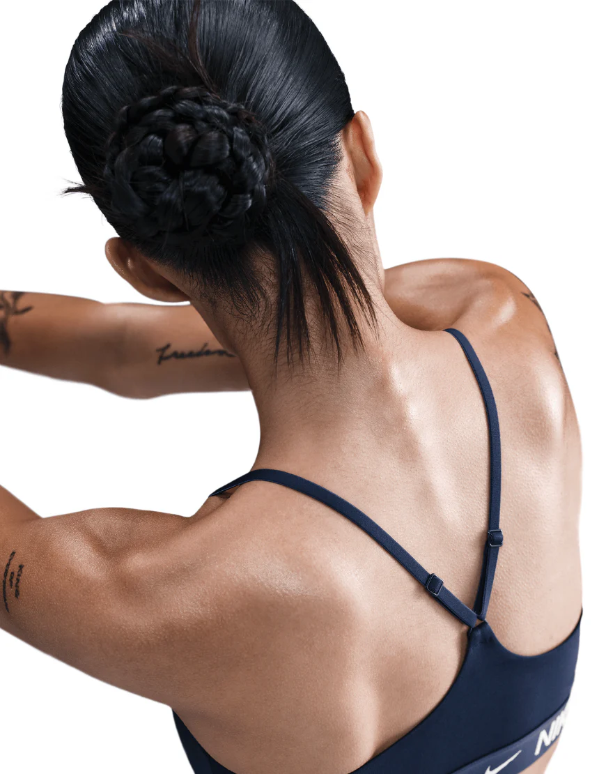Women's Padded Adjustable Indy Light Support Sports Bra :Midnight Navy - Image 3