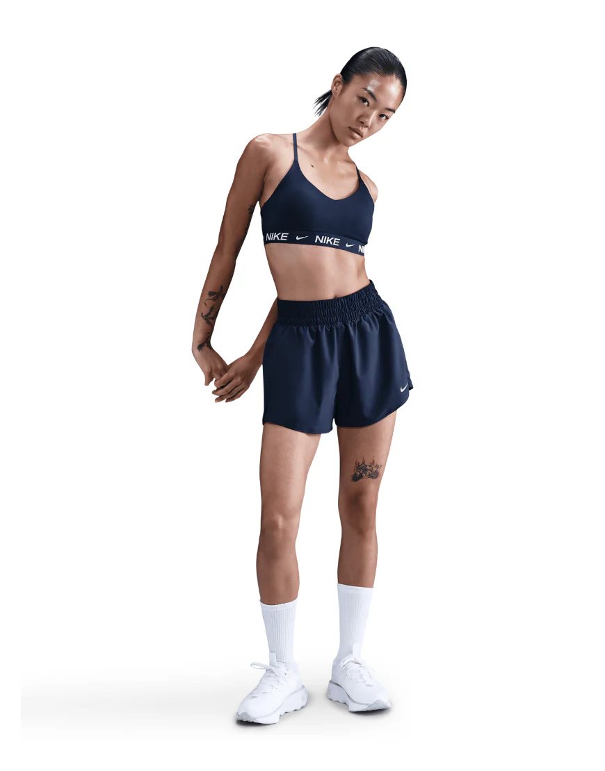 Women's Padded Adjustable Indy Light Support Sports Bra :Midnight Navy - Image 4