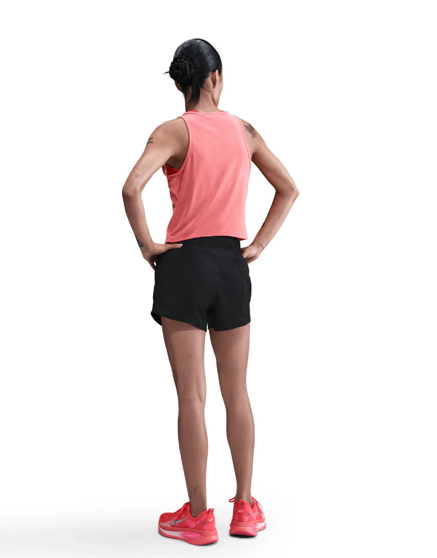 Women's Dri-FIT Mid-Rise Loose 3" Brief-Lined Running One Swoosh Shorts - Image 2