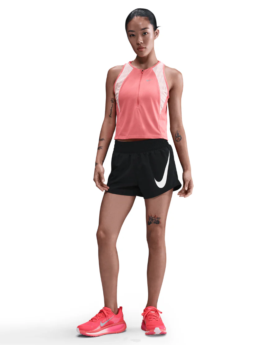 Women's Dri-FIT Mid-Rise Loose 3" Brief-Lined Running One Swoosh Shorts - Image 3