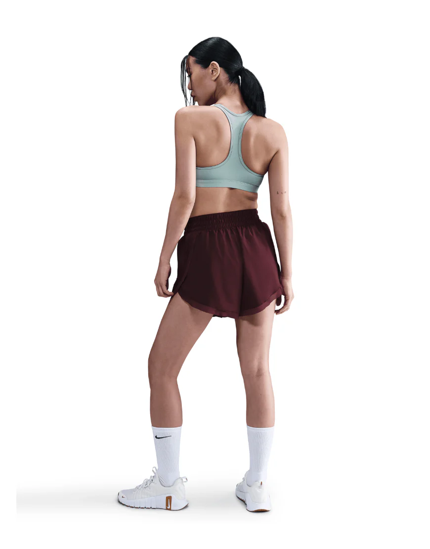 Women's Padded Swoosh Medium Support Sports Bra :Cannon - Image 5