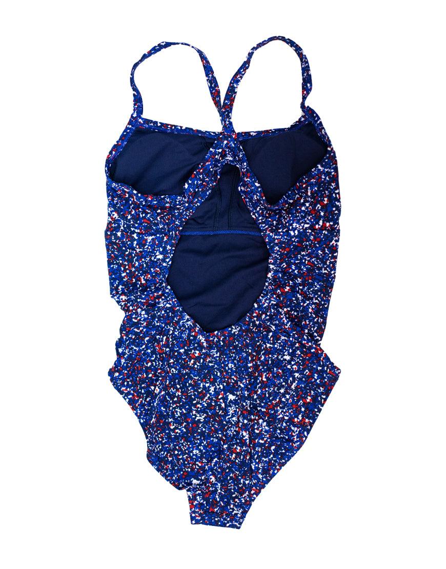Women's 1Piece Swimsuit :Blue | Red - Image 2