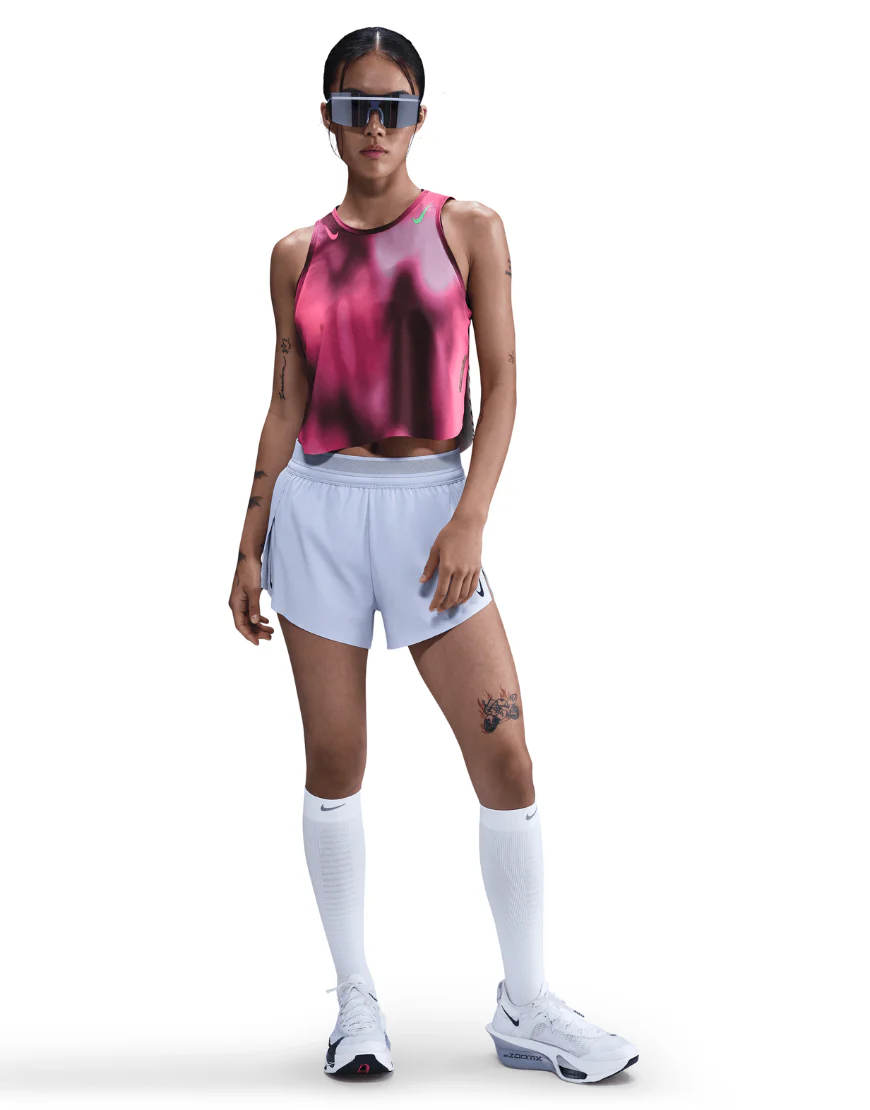 Women's DriFIT AeroSwift Faith Kipyegon Running Tank: Rush Fuchsia | Burgundy Crush