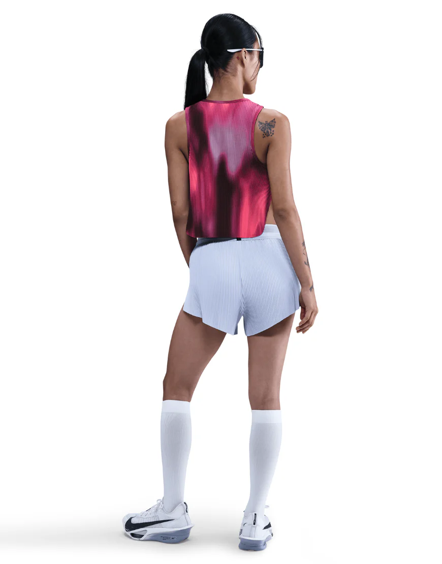 Women's DriFIT AeroSwift Faith Kipyegon Running Tank: Rush Fuchsia | Burgundy Crush - Image 2