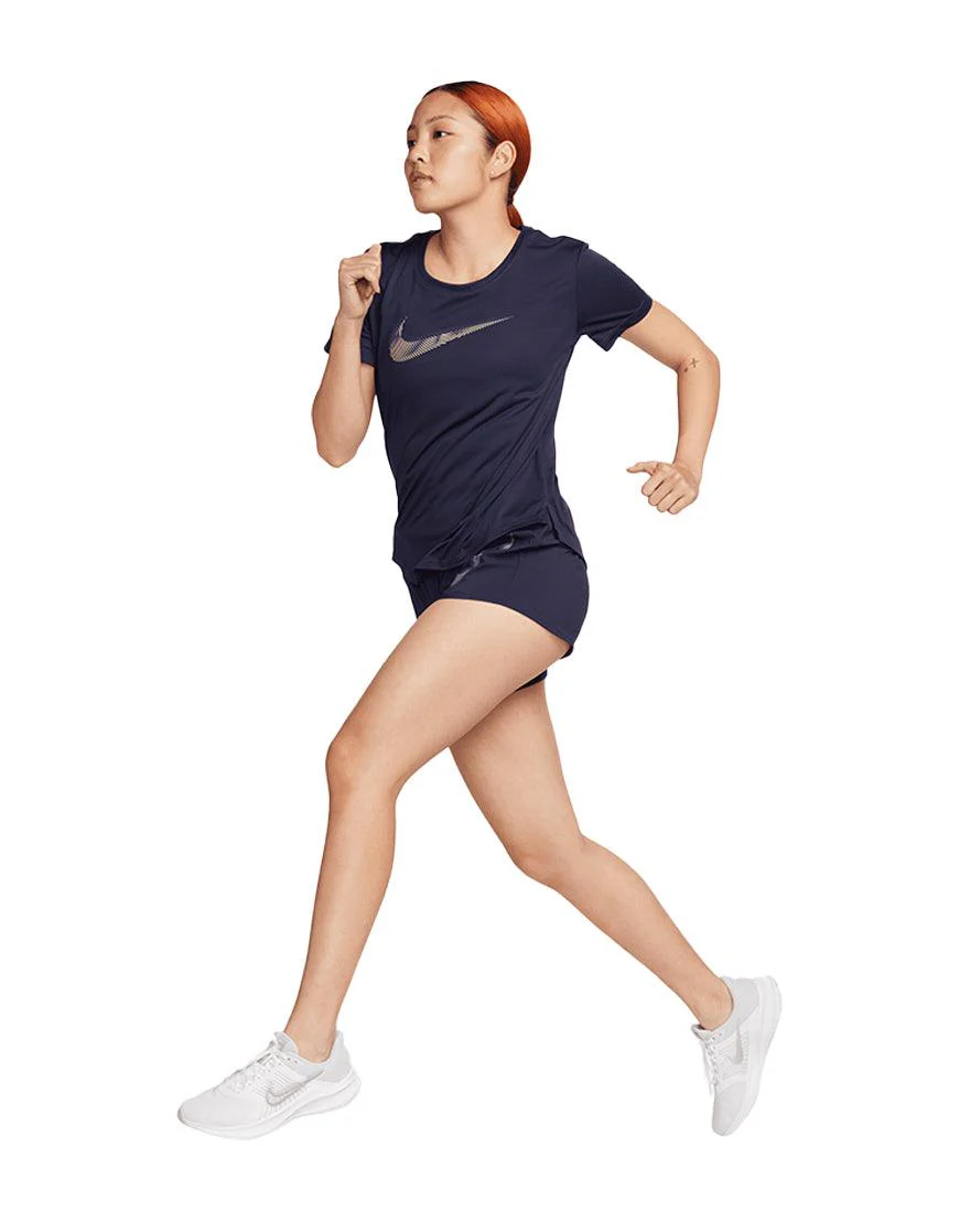 Women's DriFIT One Swoosh Running Shorts :Purple Ink - Image 2