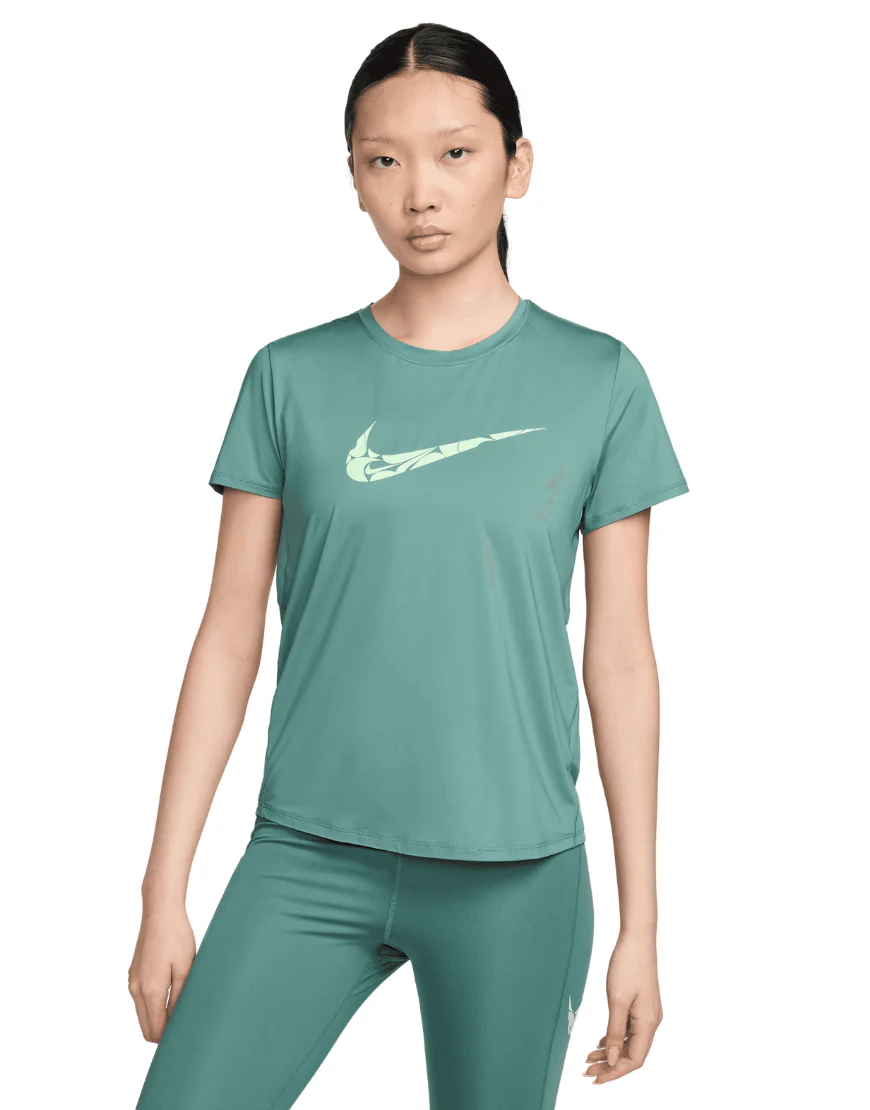 Women's One Swoosh Dri-FIT Short-Sleeve Running Top :Bicoastal | Vapor Green