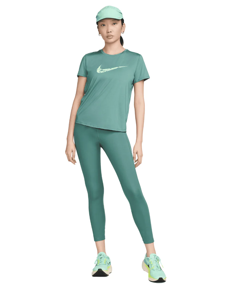 Women's One Swoosh Dri-FIT Short-Sleeve Running Top :Bicoastal | Vapor Green - Image 4