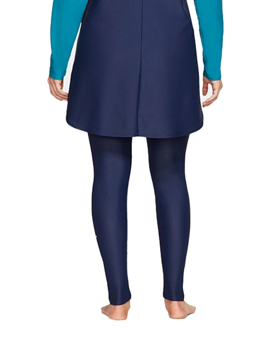 Women's Victory Essential Swim Leggings :Midnight Navy - Image 3