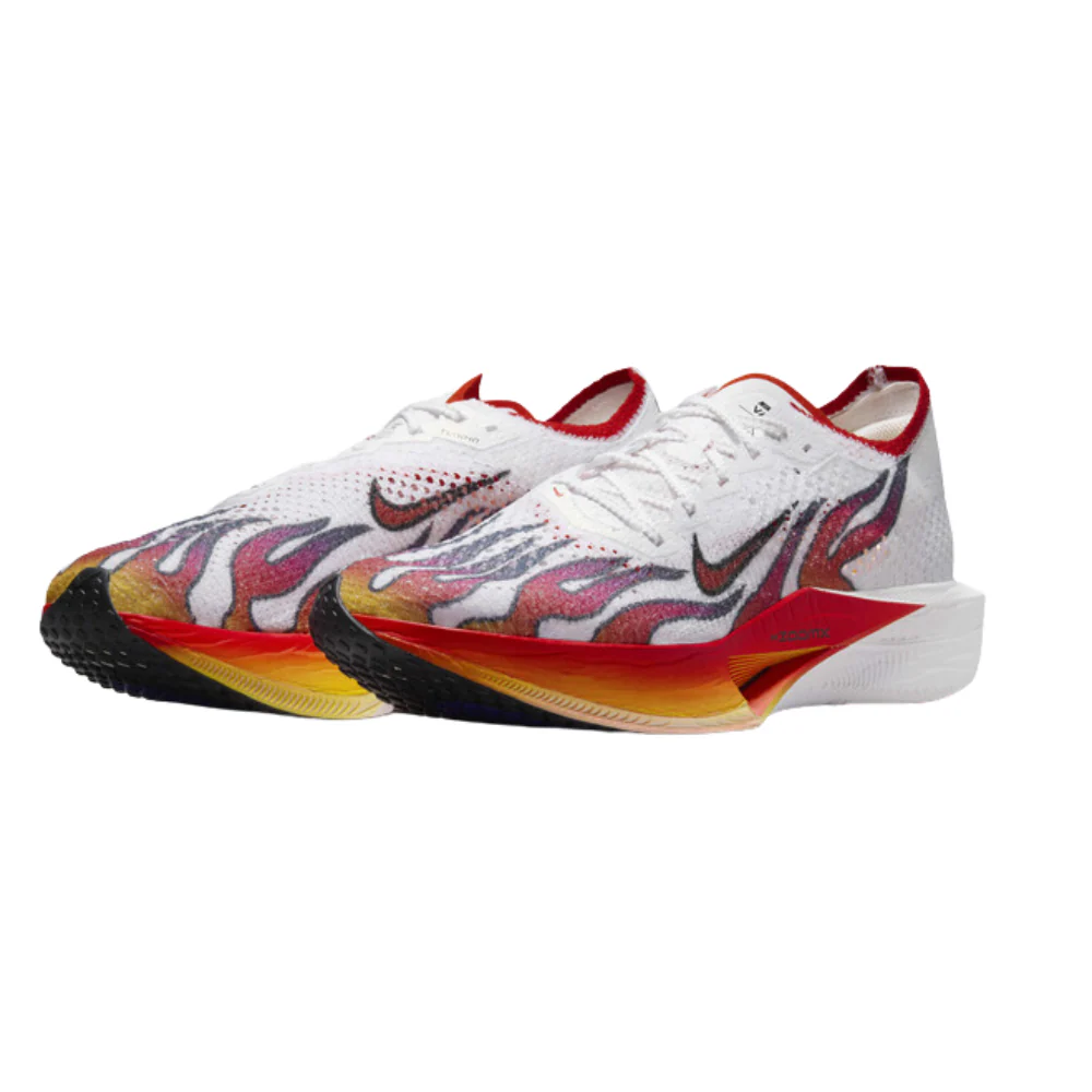 ZoomX Vaporfly Next% 3 Flyknit Premium Men's :White | Habanero Red - Image 2