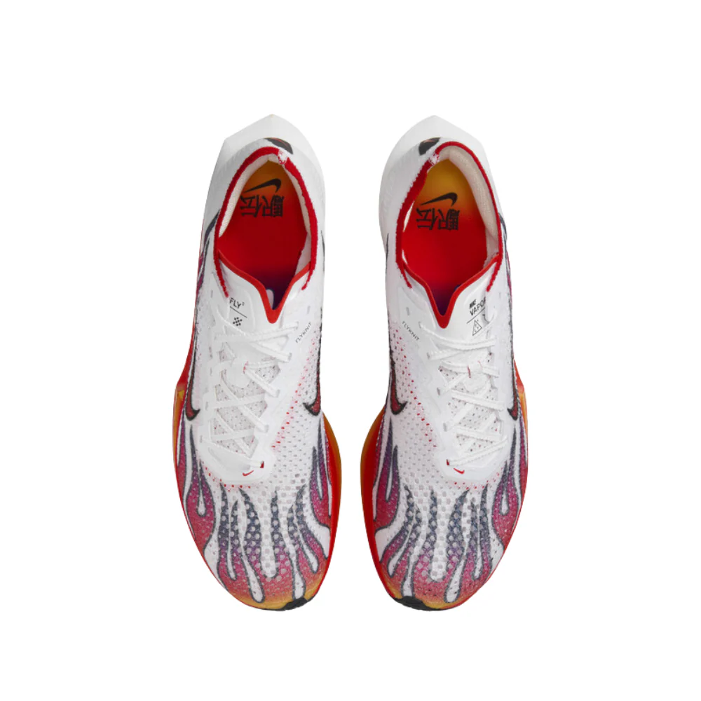 ZoomX Vaporfly Next% 3 Flyknit Premium Men's :White | Habanero Red - Image 4