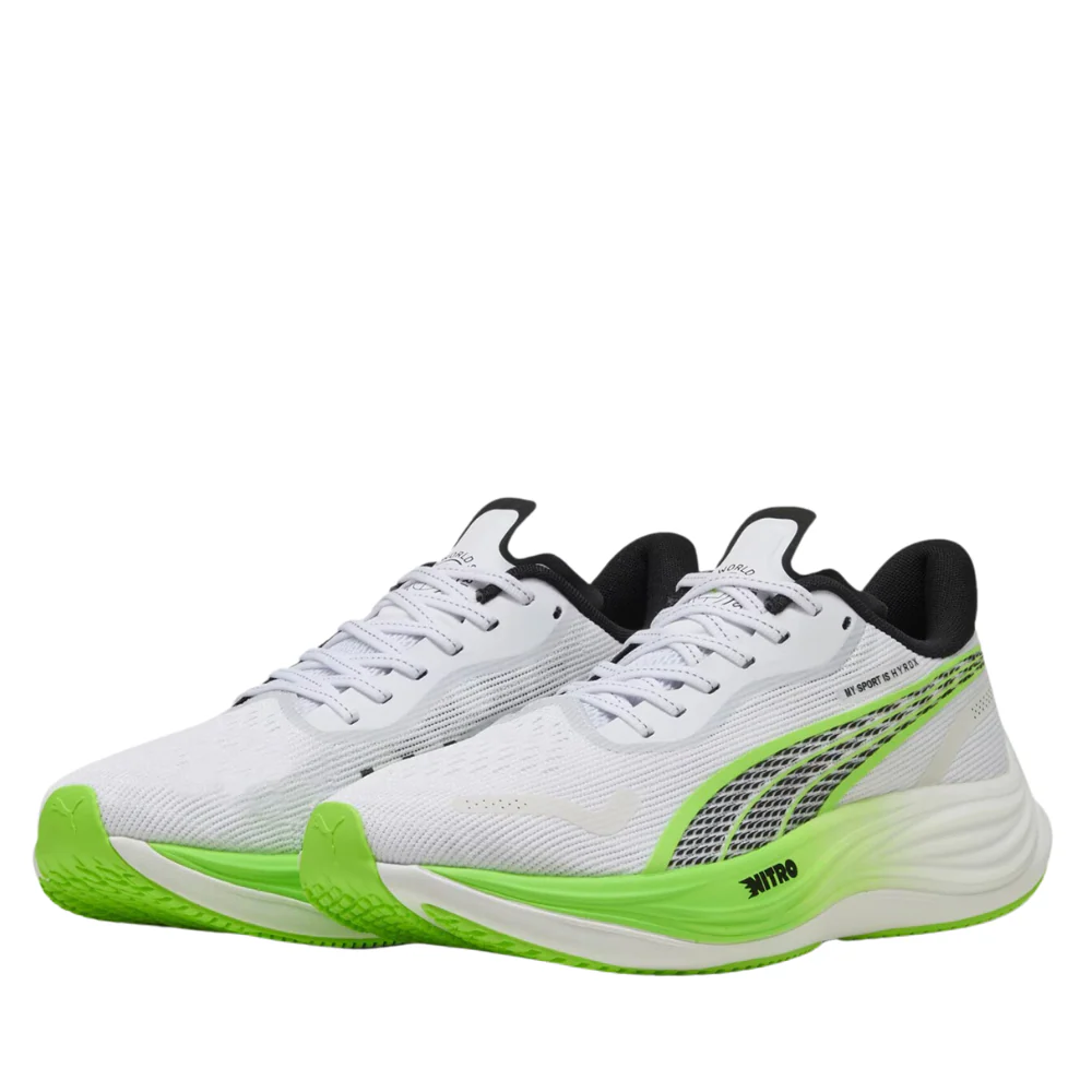Hyrox Velocity Nitro 3 Men's :White | Green Glare - Image 2