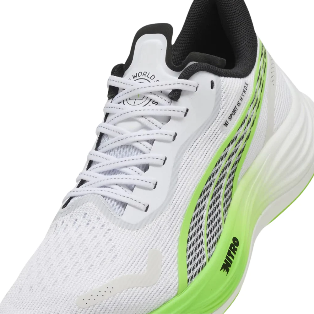 Hyrox Velocity Nitro 3 Men's :White | Green Glare - Image 4
