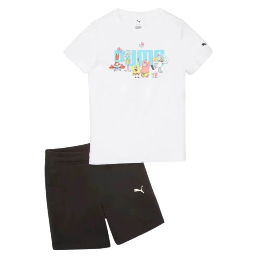 Kids' PUMA x SPONGEBOB Short Jersey Set: White