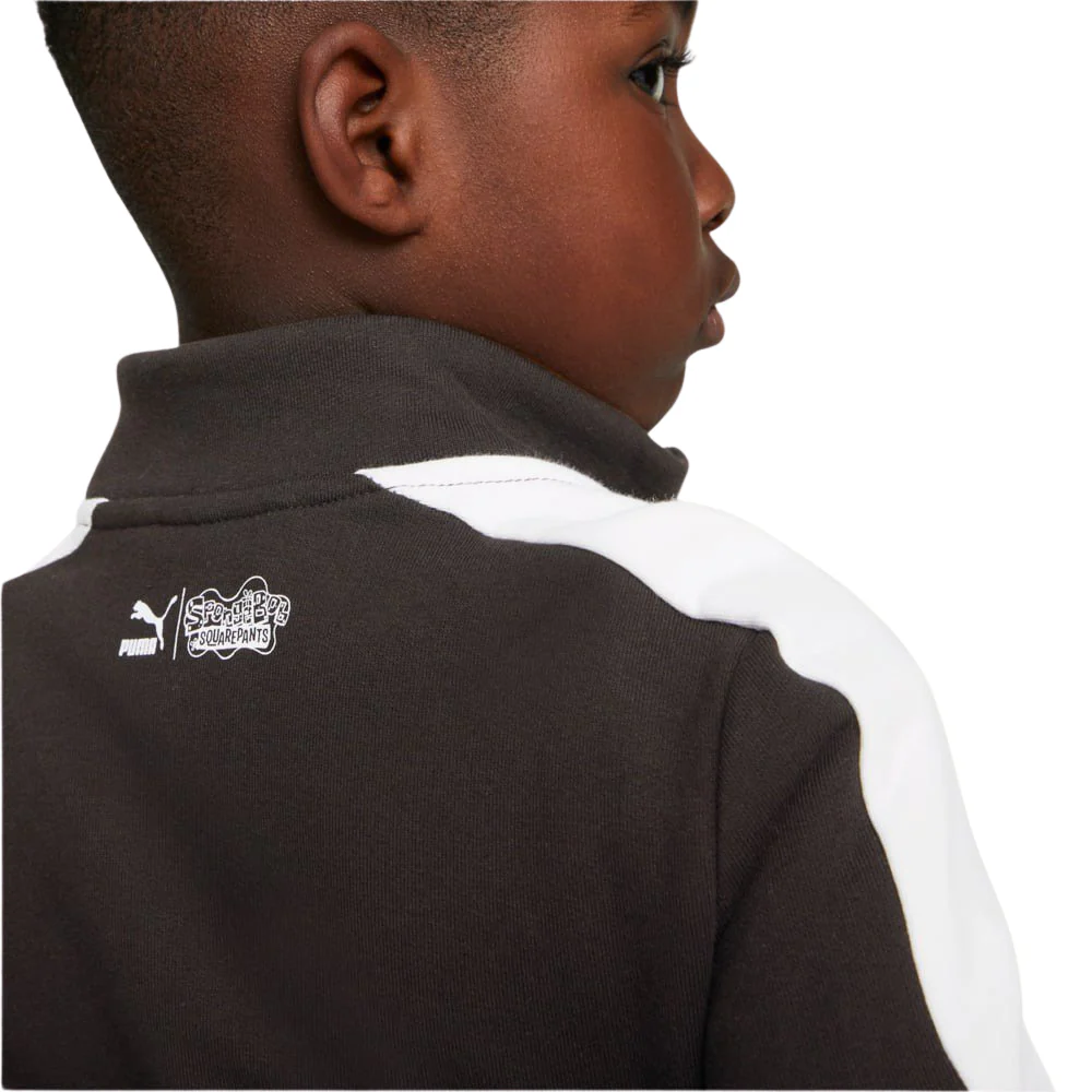 Kids' PUMA x SPONGEBOB T7 Track Jacket: Black - Image 3