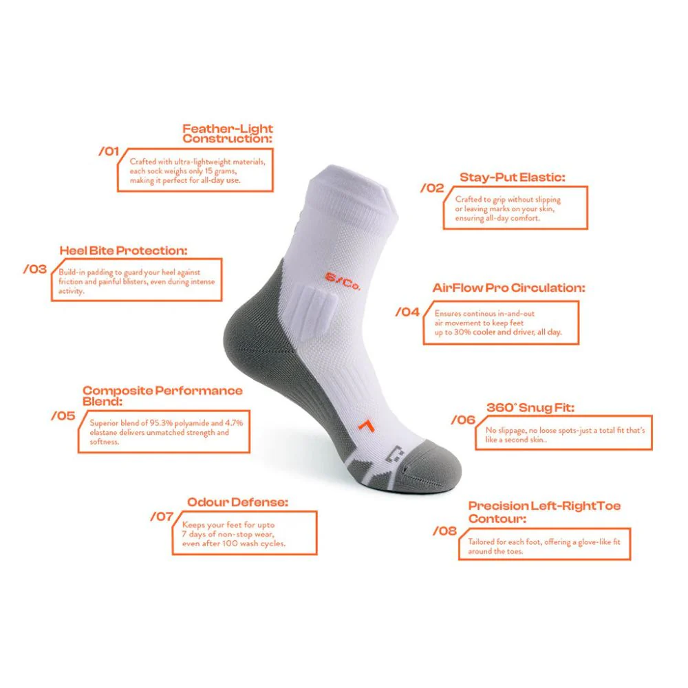S/Co. Full-length Anti-Blister Crew Socks (10 Colors) - Image 11
