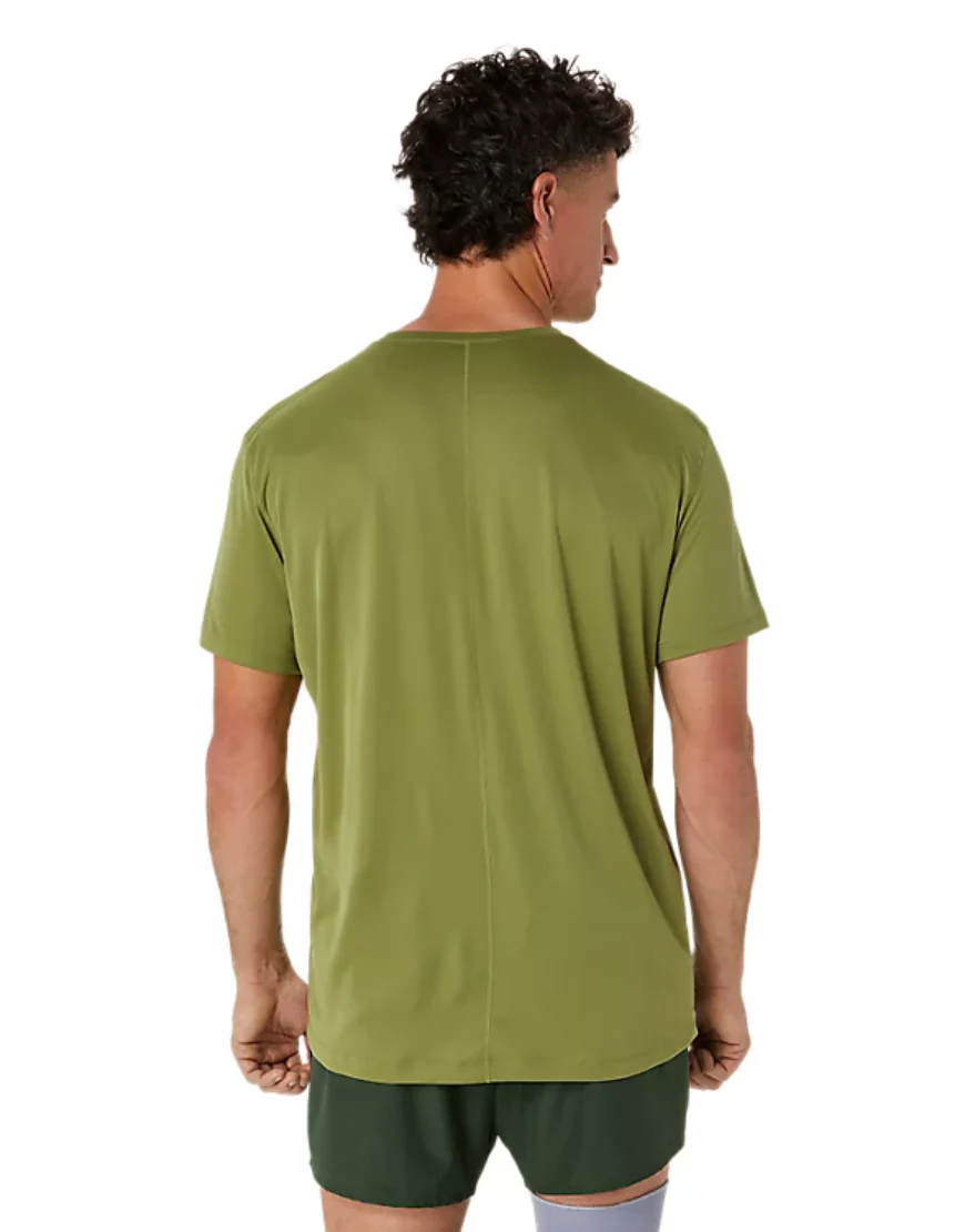 Men's Silver Asics Top :Cactus | Rain Forest - Image 2