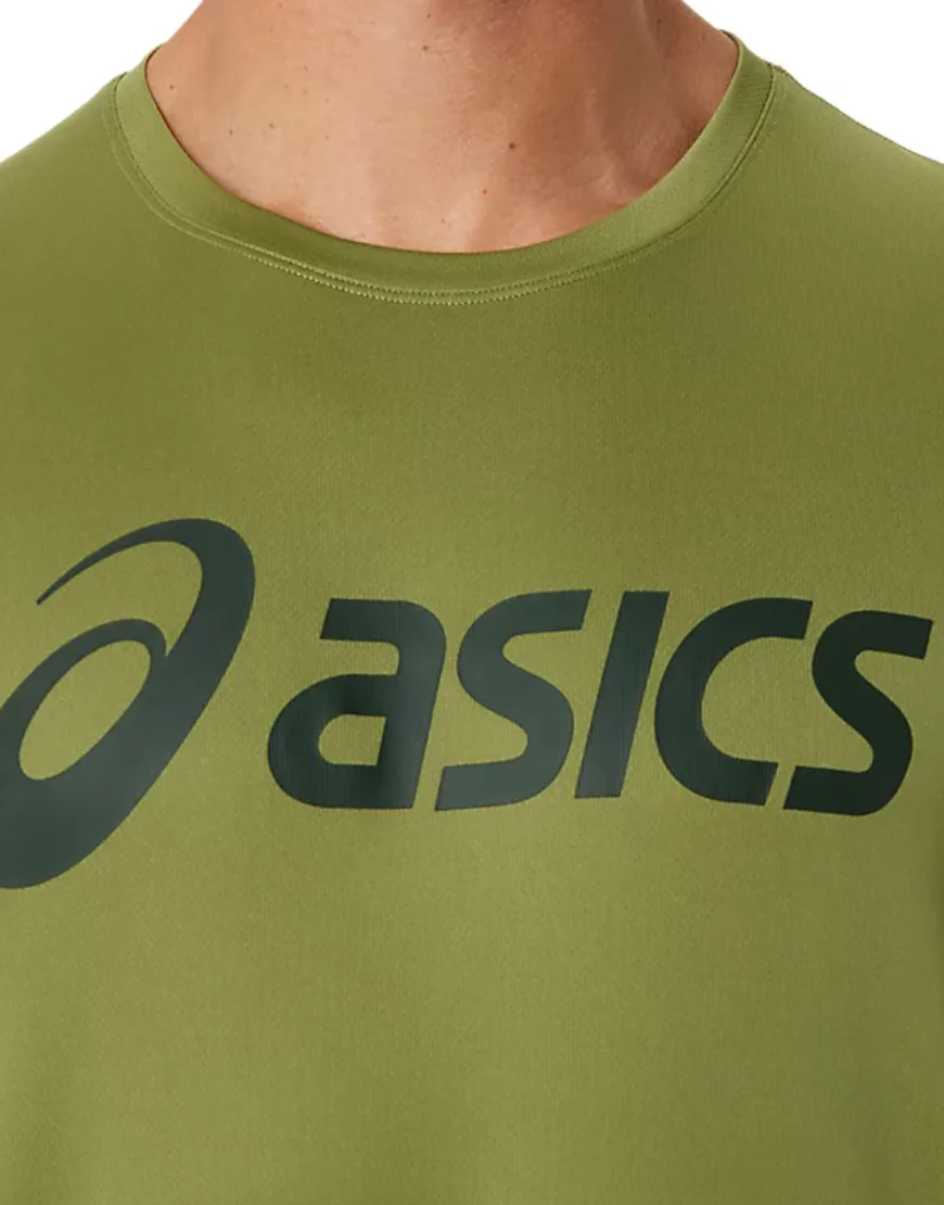 Men's Silver Asics Top :Cactus | Rain Forest - Image 4