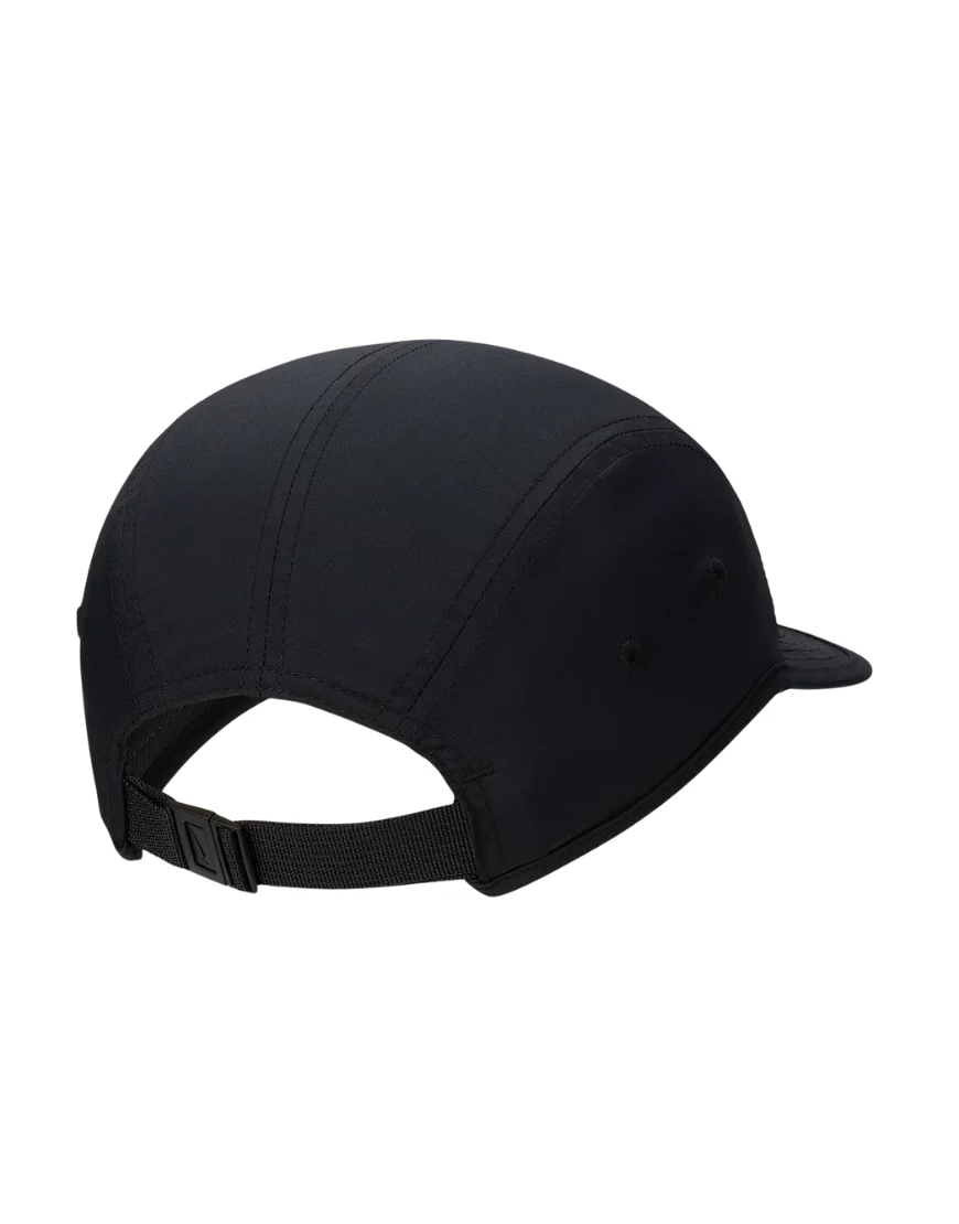 Nike Dri-FIT Fly Unstructured Swoosh Cap :Black | White - Image 2