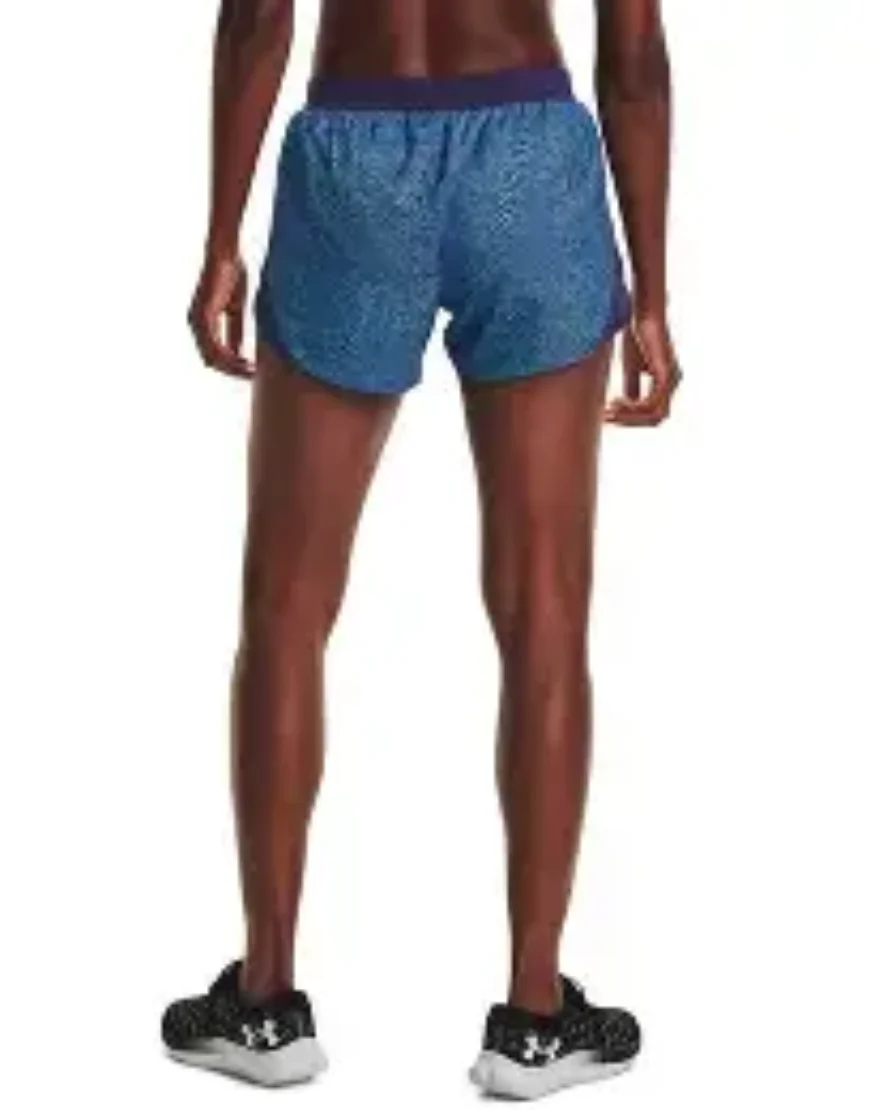 MEN'S UA FLY BY 2.0 PRINTED SHORT :BLUE - Image 2