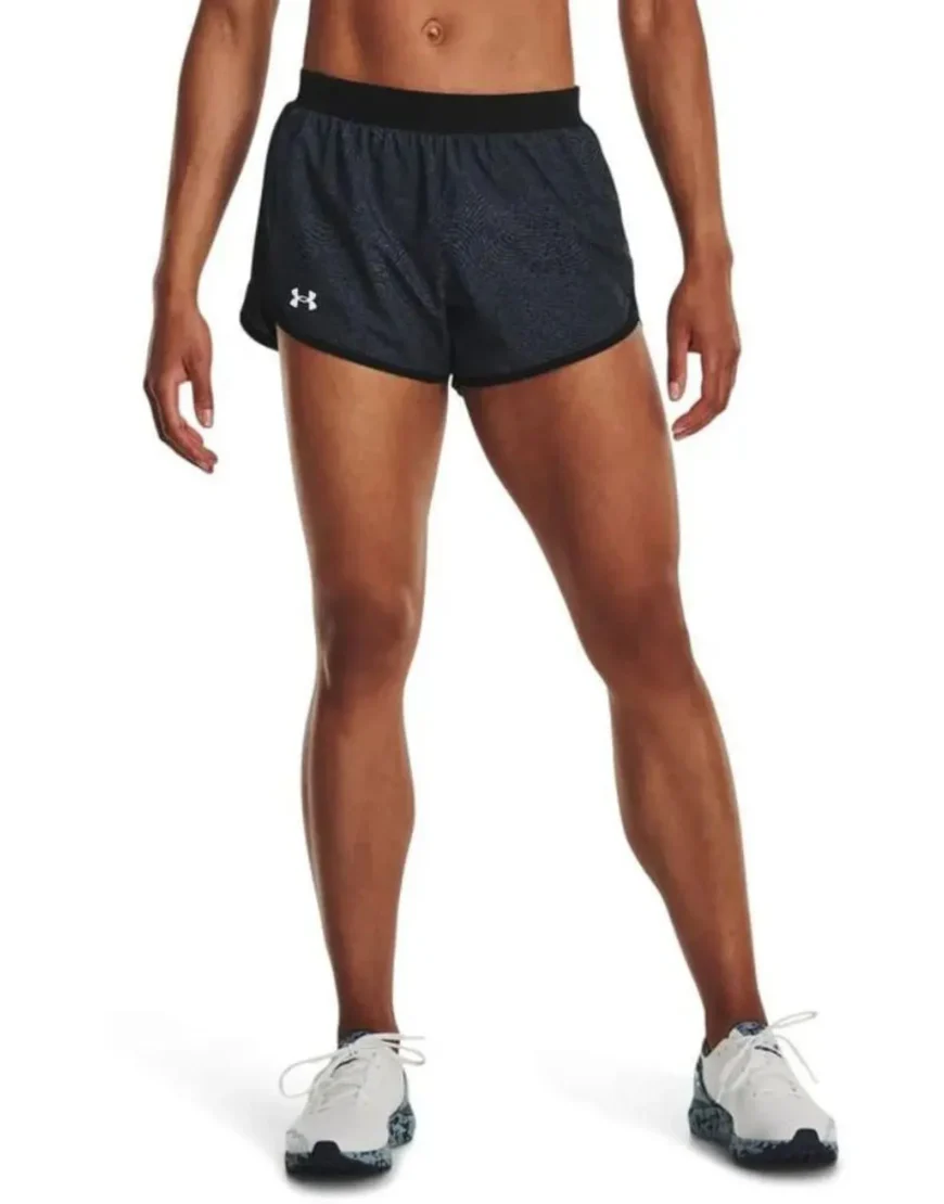MEN'S UA FLY BY 2.0 PRINTED SHORT :BLACK