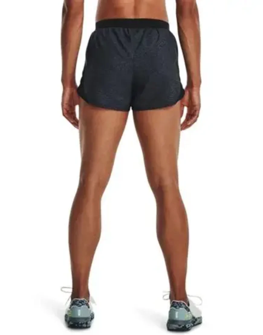 MEN'S UA FLY BY 2.0 PRINTED SHORT :BLACK - Image 2