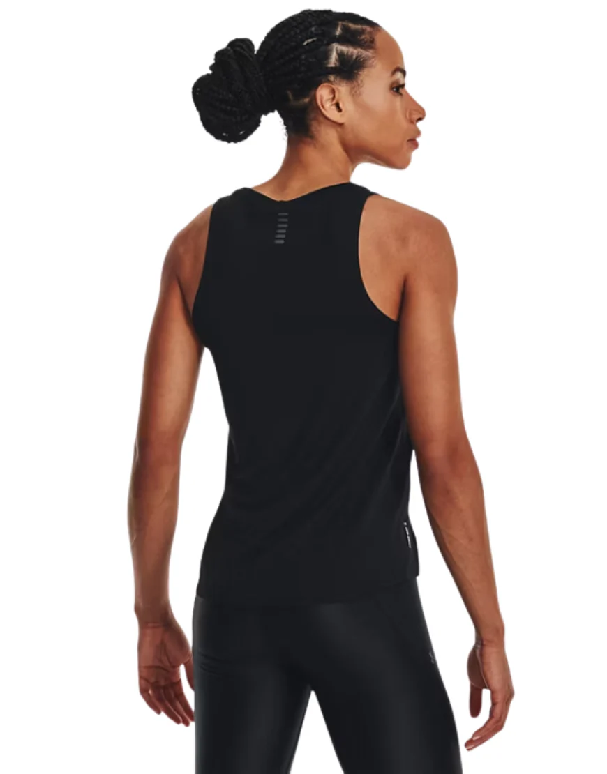 Women's Iso-Chill Laser Tank Top :Black - Image 2