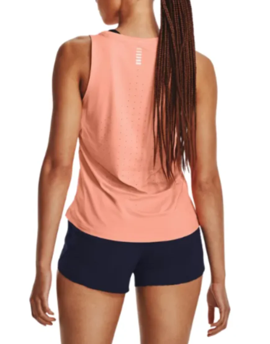 Women's Iso-Chill Laser Tank :Peach - Image 2