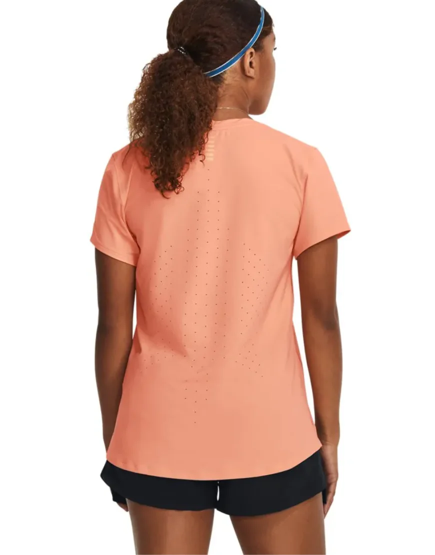 Women's Iso-Chill Laser Tee :Peach - Image 2