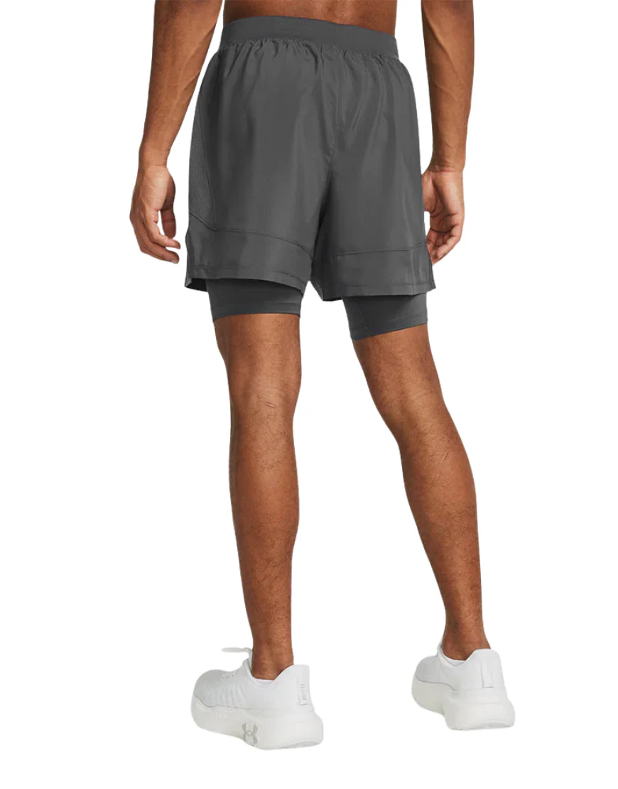 Men's Launch 5'' 2-In-1 Shorts :Grey - Image 3