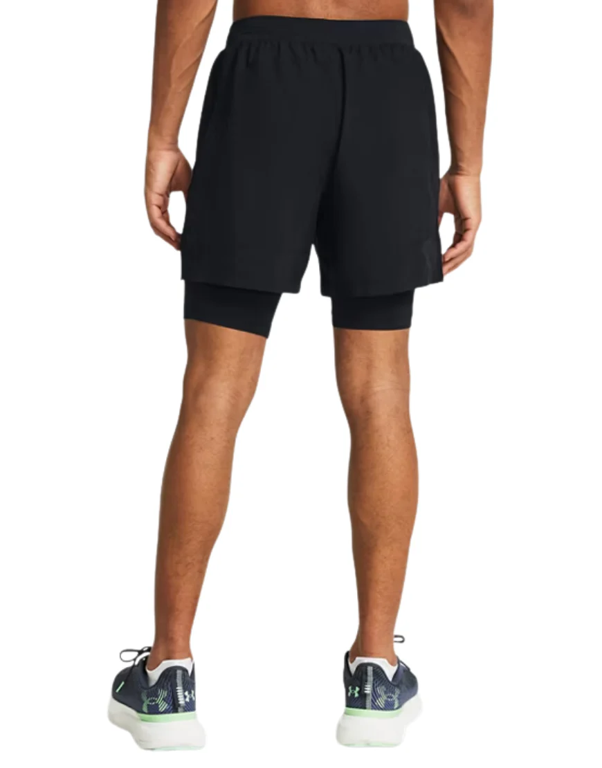 Men's Launch 5'' 2-In-1 Shorts :Black - Image 2