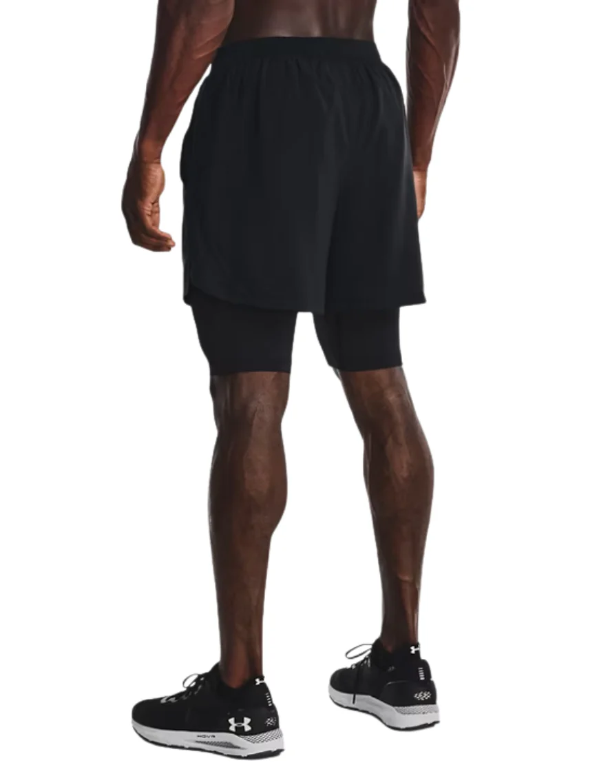 Men's UA LAUNCH SW 5'' 2N1 SHORT : BLACK - Image 2