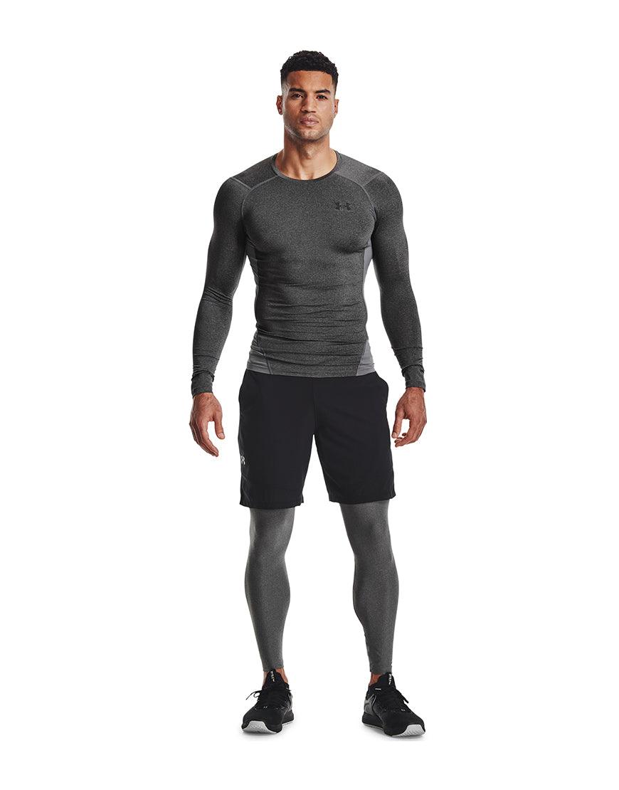 Men's HeatGear Leggings :Carbon Heather - Image 2