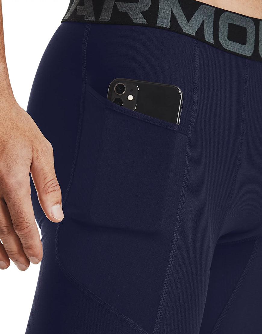 Men's HeatGear Pocket Long Shorts :Midnight Navy - Image 3