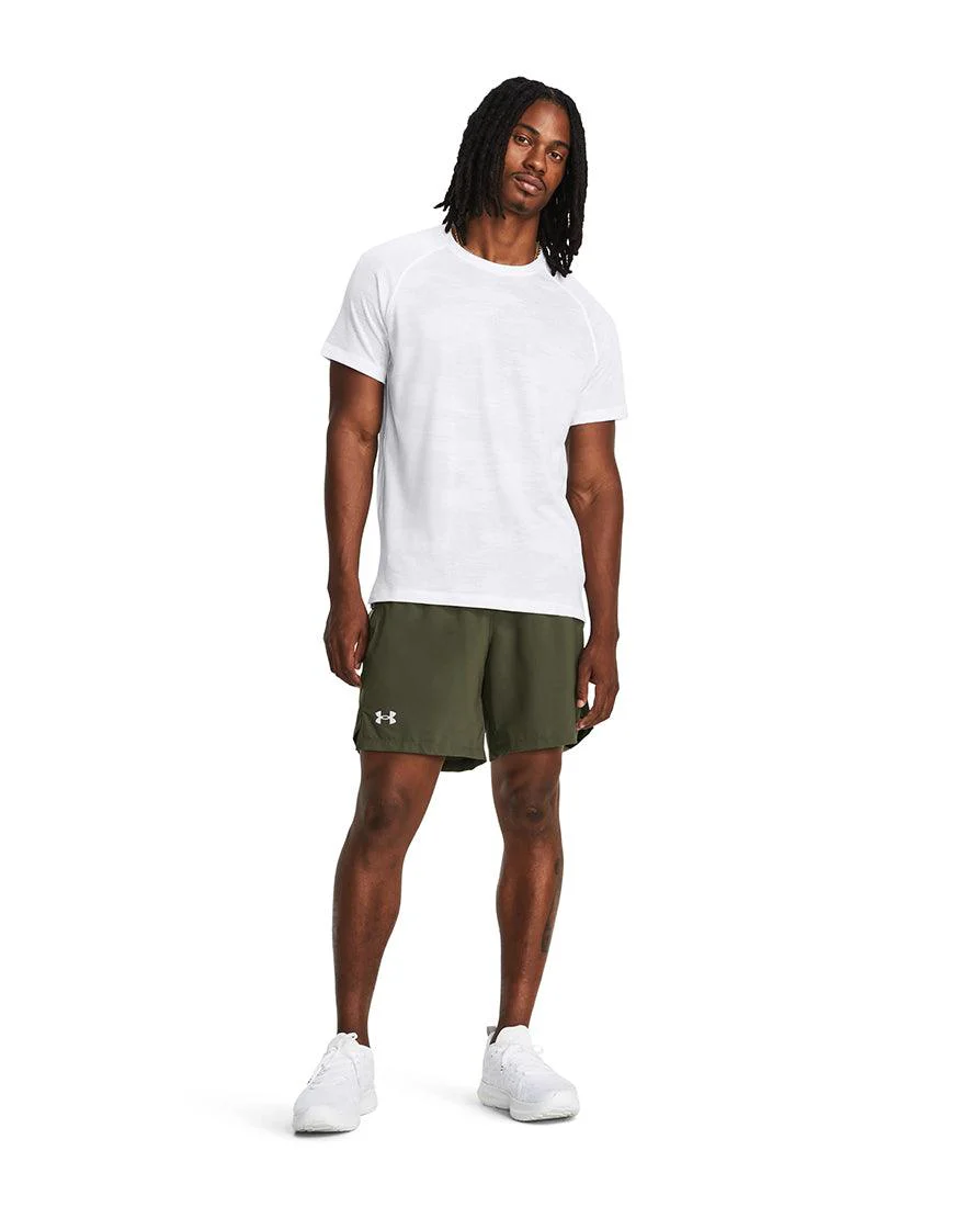 Men's Launch Run 7in Shorts :Marine OD Green - Image 2